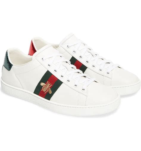 white new ace gucci elastic sneakers|Gucci sneakers ace women.